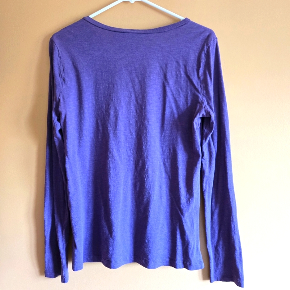 Loft Purple Ruffle Accent Top - Picture 3 of 3